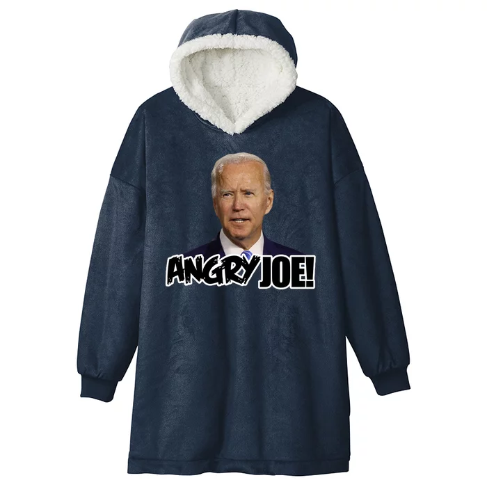 Angry Joe! Funny Biden Hooded Wearable Blanket