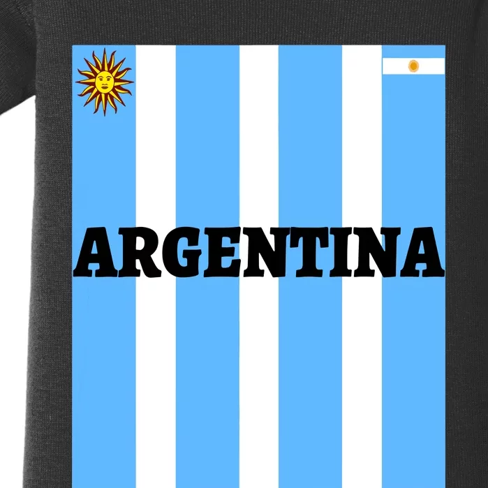 Argentina Jersey Flagsoccertravelfootball T Baby Bodysuit