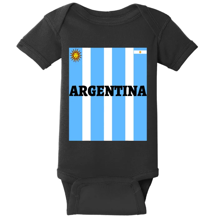 Argentina Jersey Flagsoccertravelfootball T Baby Bodysuit