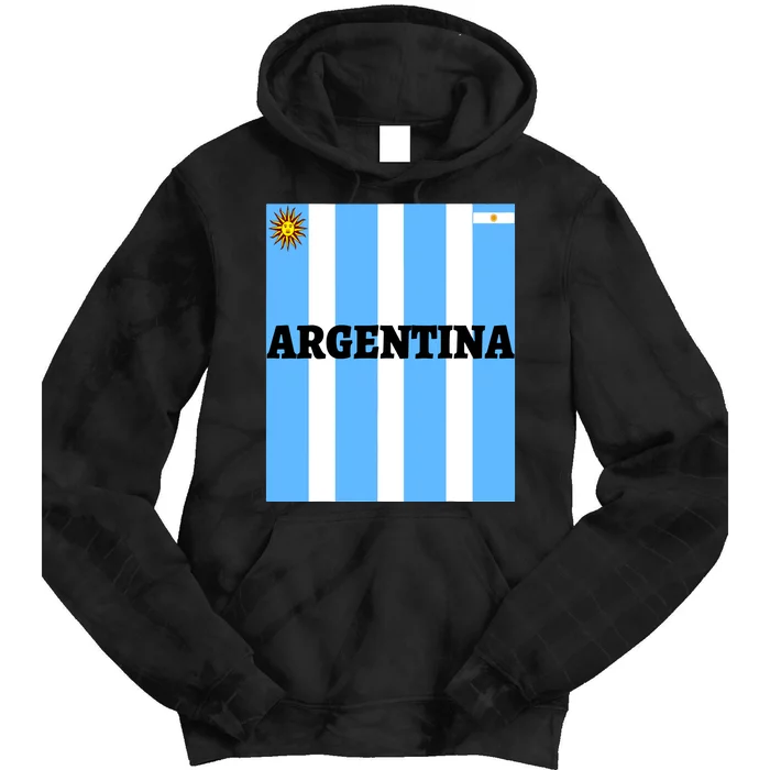 Argentina Jersey Flagsoccertravelfootball T Tie Dye Hoodie