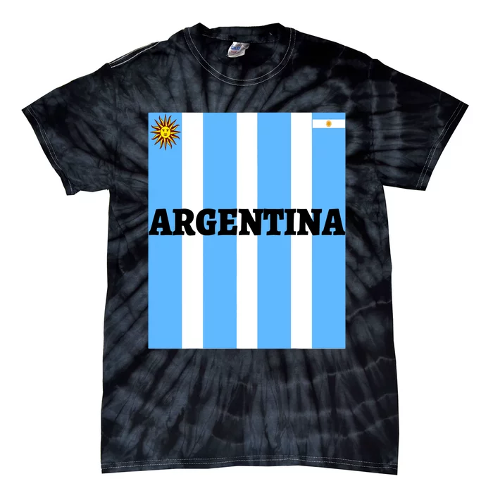 Argentina Jersey Flagsoccertravelfootball T Tie-Dye T-Shirt