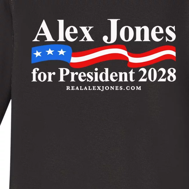 Alex Jones For President Limited Edition Fundraiser Baby Long Sleeve Bodysuit