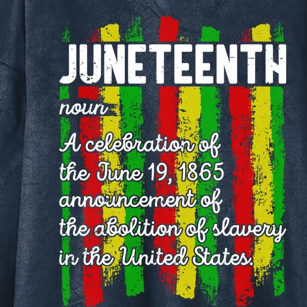 American Juneteenth Flag Black History Freegiftish June 19 1865 Great Gift Hooded Wearable Blanket