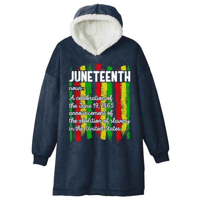 American Juneteenth Flag Black History Freegiftish June 19 1865 Great Gift Hooded Wearable Blanket