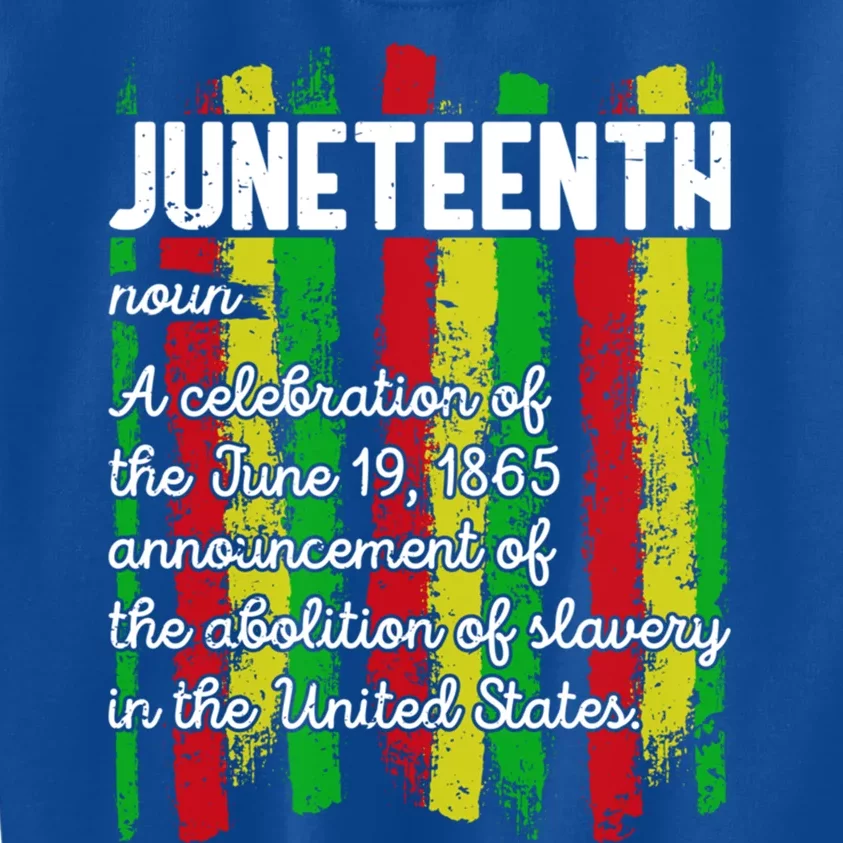 American Juneteenth Flag Black History Freegiftish June 19 1865 Cute Gift Kids Sweatshirt