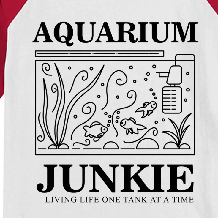 Aquarium Junkie Gift Aquarist Tank Fish Keeping Lover Meaningful Gift Kids Colorblock Raglan Jersey