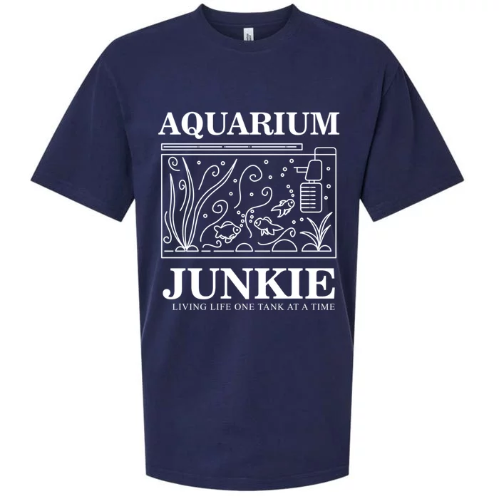 Aquarium Junkie Gift Aquarist Tank Fish Keeping Lover Meaningful Gift Sueded Cloud Jersey T-Shirt