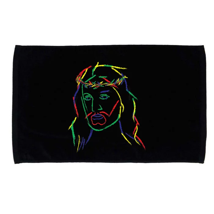 Abstract Jesus Graphic Image Cool Fun Piece Microfiber Hand Towel