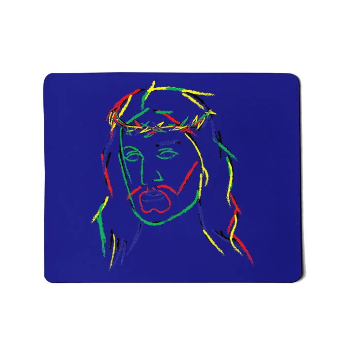 Abstract Jesus Graphic Image Cool Fun Piece Mousepad