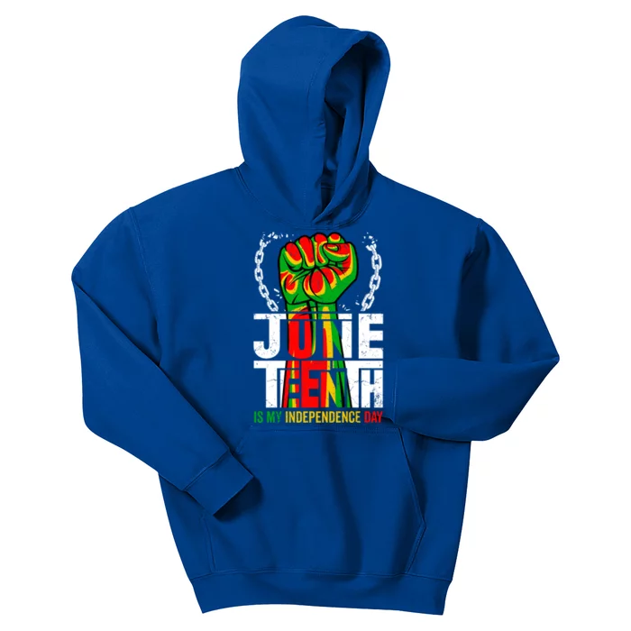 African Juneteenth Is My Independence Freedom Day Melanin Cool Gift Kids Hoodie