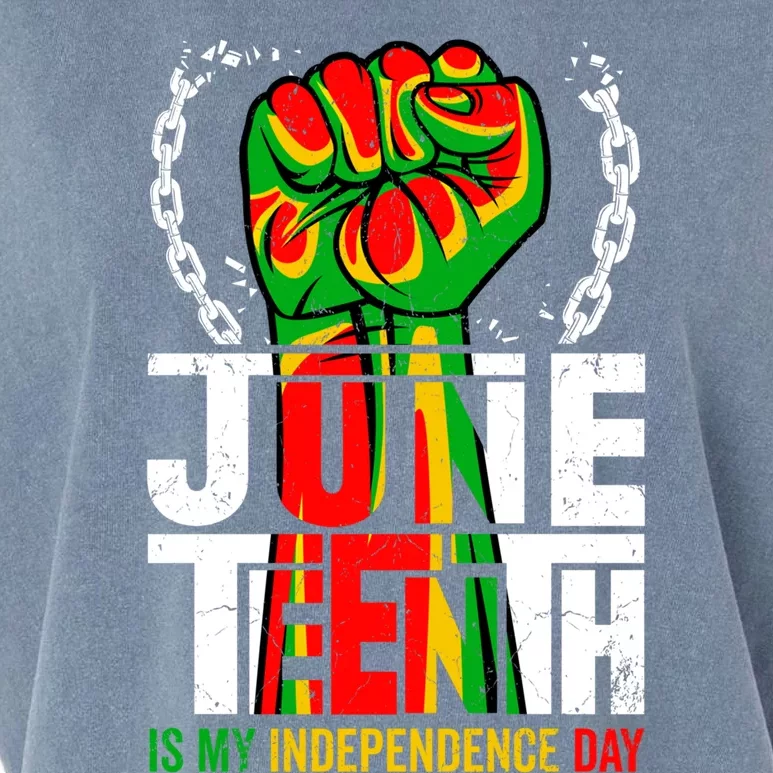 African Juneteenth Is My Independence Freedom Day Melanin Cool Gift Garment-Dyed Women's Muscle Tee