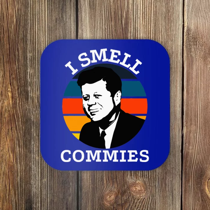 American Jfk I Smell Commies Political Humor Gift Coaster