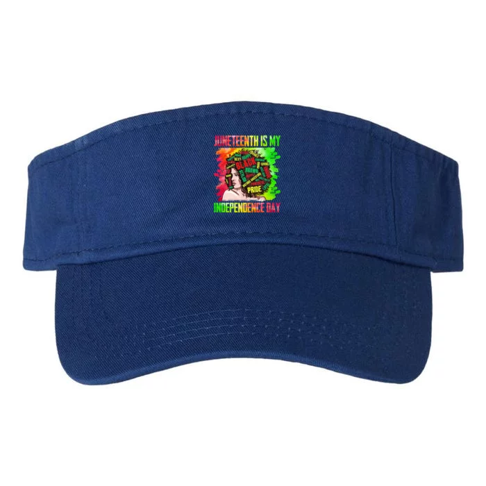 African Juneteenth Is My Independence Blm Black History Great Gift Valucap Bio-Washed Visor