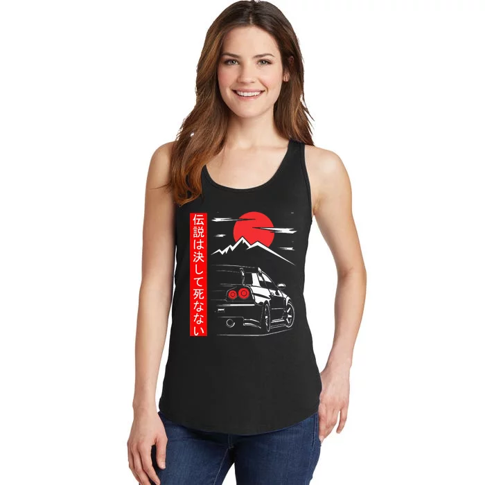 Automotive Jdm Legend Tuning Car 34 Japan Ladies Essential Tank