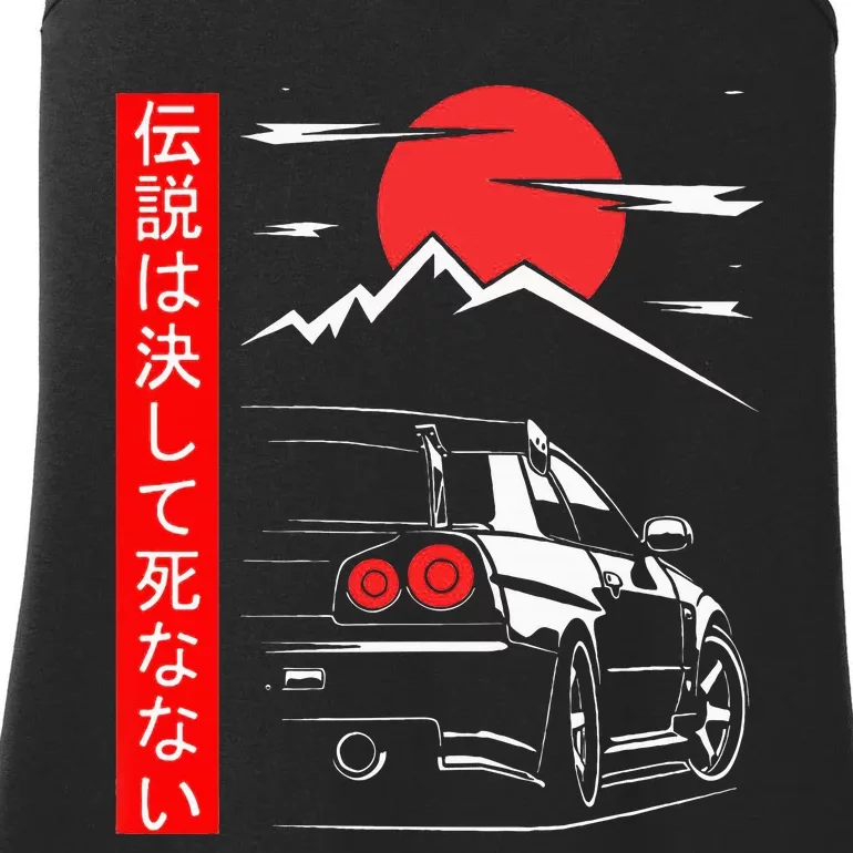 Automotive Jdm Legend Tuning Car 34 Japan Ladies Essential Tank