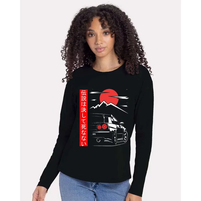 Automotive JDM Legend Tuning Car 34 Japan Womens Cotton Relaxed Long Sleeve T-Shirt