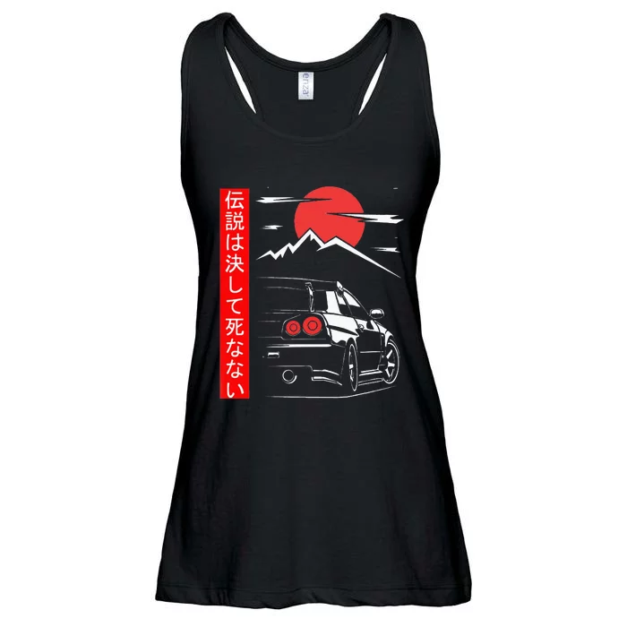 Automotive JDM Legend Tuning Car 34 Japan Ladies Essential Flowy Tank