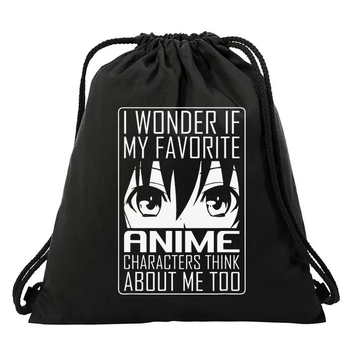 Anime Japanese Manga Kawaii I wonder if Anime Characters Me Drawstring Bag