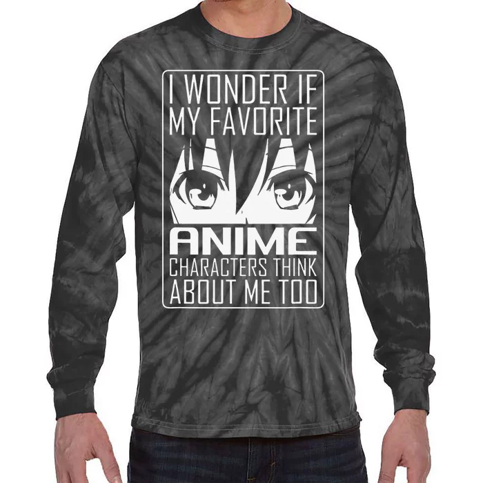 Anime Japanese Manga Kawaii I wonder if Anime Characters Me Tie-Dye Long Sleeve Shirt