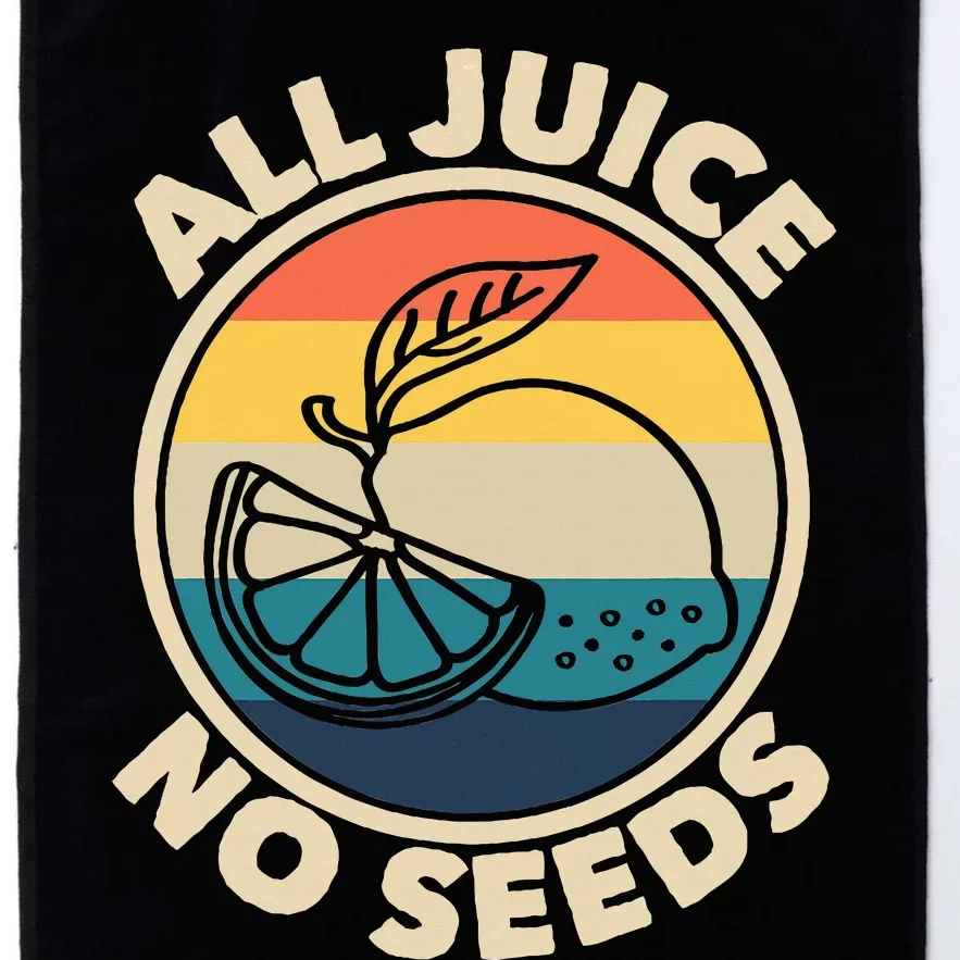 All Juice No Seeds Lemon Retro Funny Vasectomy Platinum Collection Golf Towel