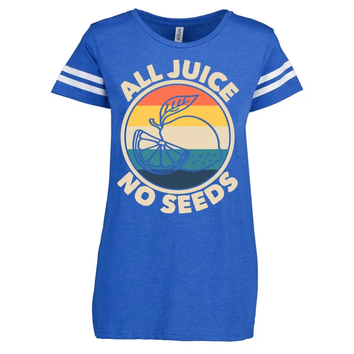 All Juice No Seeds Lemon Retro Funny Vasectomy Gift Enza Ladies Jersey Football T-Shirt