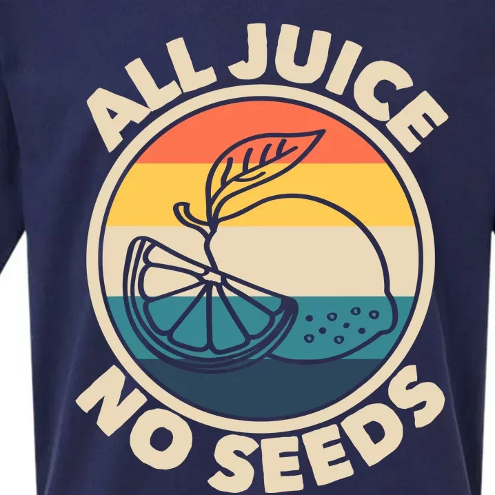 All Juice No Seeds Lemon Retro Funny Vasectomy Gift Sueded Cloud Jersey T-Shirt