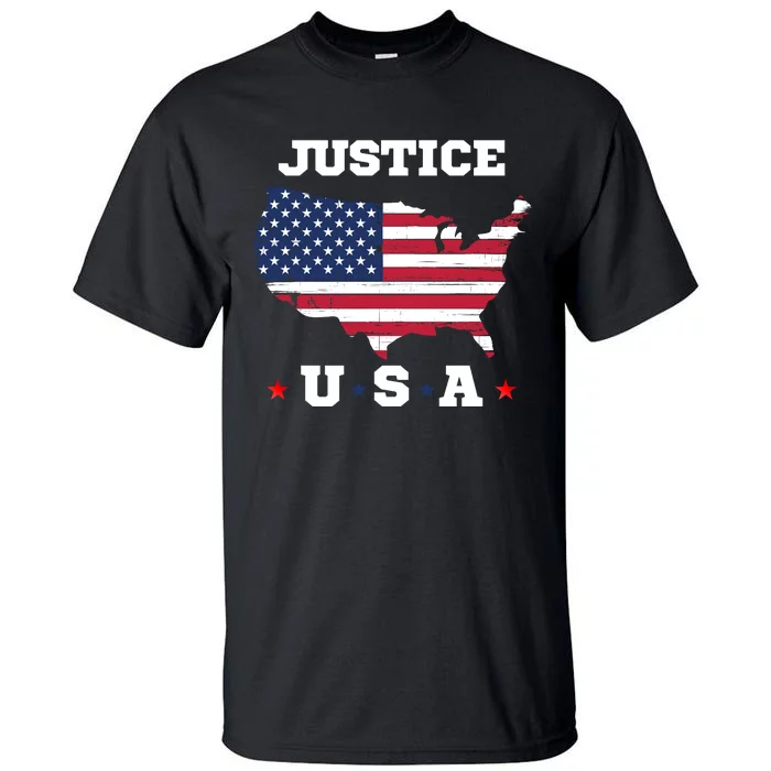 American Justice, Patriot, 4th Of July, USA Flag, Patriotic Flag Tall T-Shirt