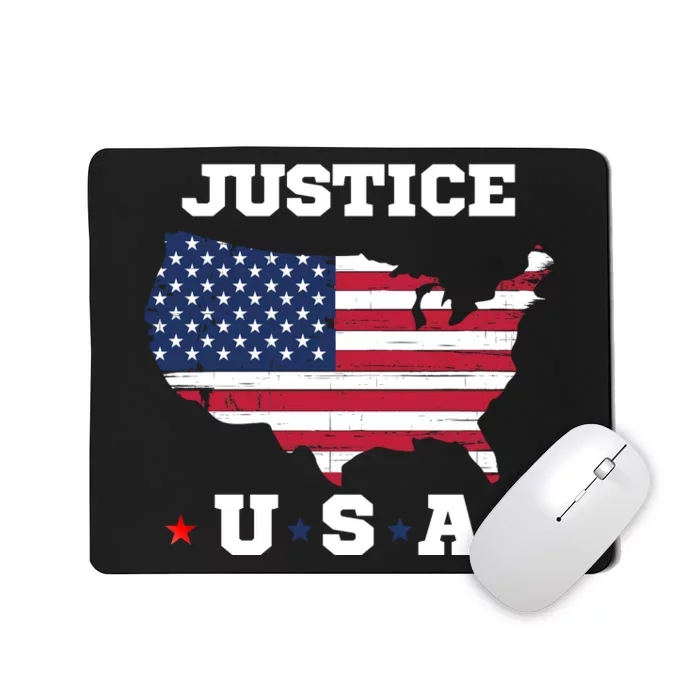 American Justice, Patriot, 4th Of July, USA Flag, Patriotic Flag Mousepad