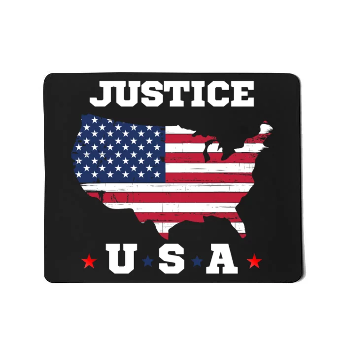 American Justice, Patriot, 4th Of July, USA Flag, Patriotic Flag Mousepad