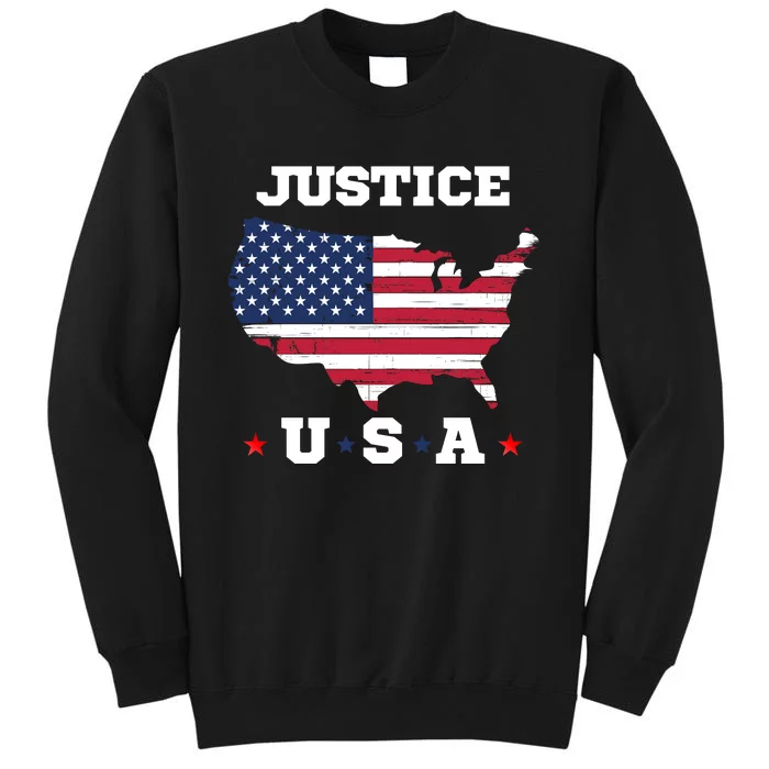 American Justice, Patriot, 4th Of July, USA Flag, Patriotic Flag Tall Sweatshirt