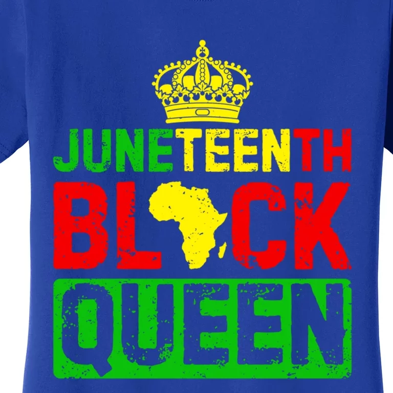 Afro Juneteenth Queen Mom Matching Black History Gift Women's T-Shirt