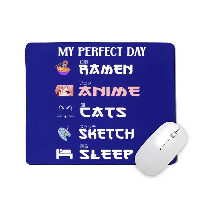 Anime Japanese Ra Sketching Cat Anime Lover N Cute Gift Mousepad