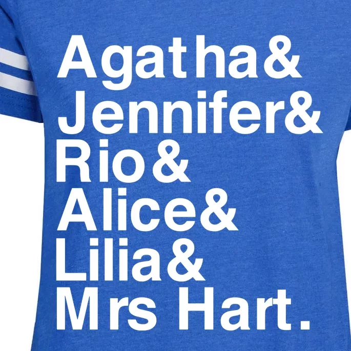 Agatha & Jennifer & Rio & Alice & Lilia & Mrs Hart Enza Ladies Jersey Football T-Shirt