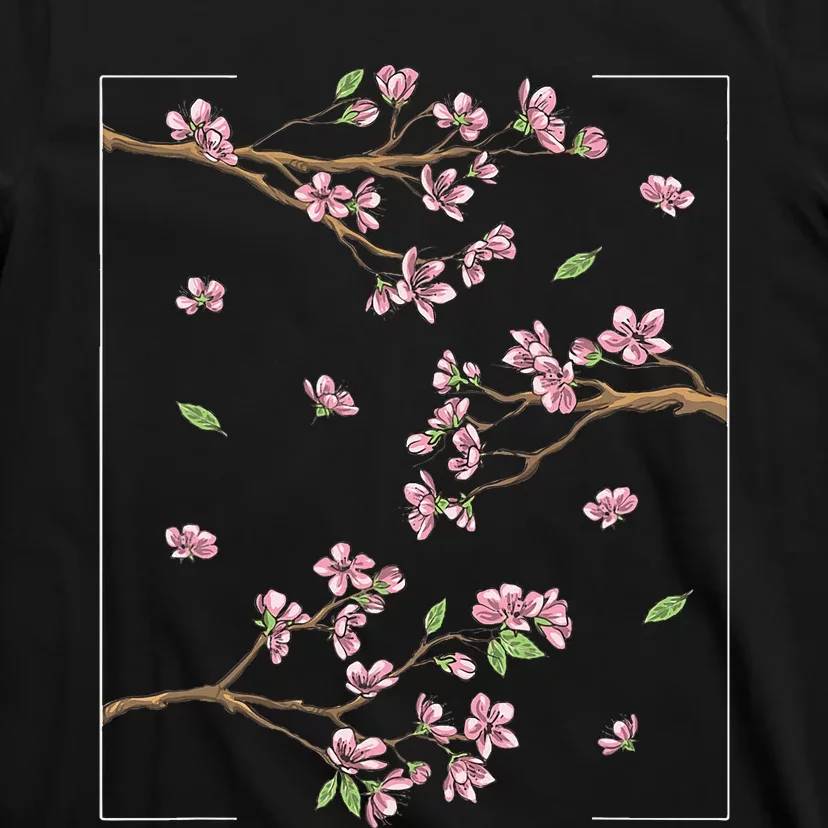 Aesthetic Japanese Style Cherry Blossom Tree Sakura T-Shirt