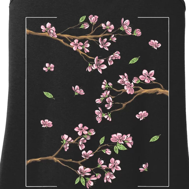 Aesthetic Japanese Style Cherry Blossom Tree Sakura Ladies Essential Tank