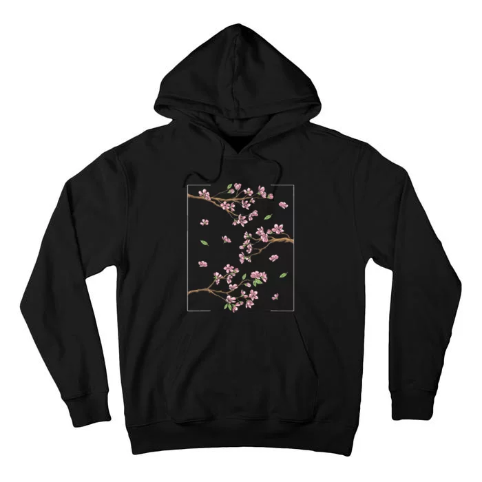 Aesthetic Japanese Style Cherry Blossom Tree Sakura Tall Hoodie