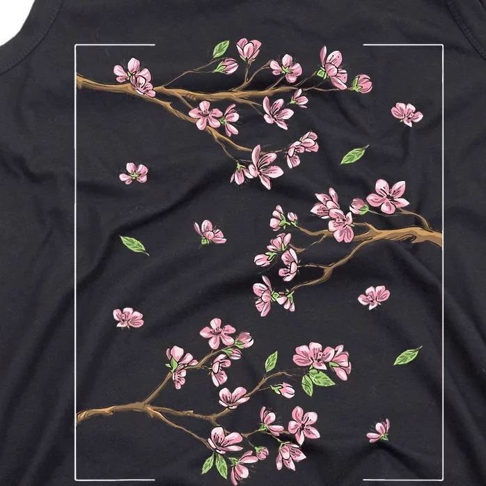 Aesthetic Japanese Style Cherry Blossom Tree Sakura Tank Top