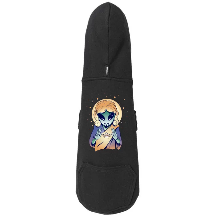 Alien Jesus Space Funny Doggie 3-End Fleece Hoodie