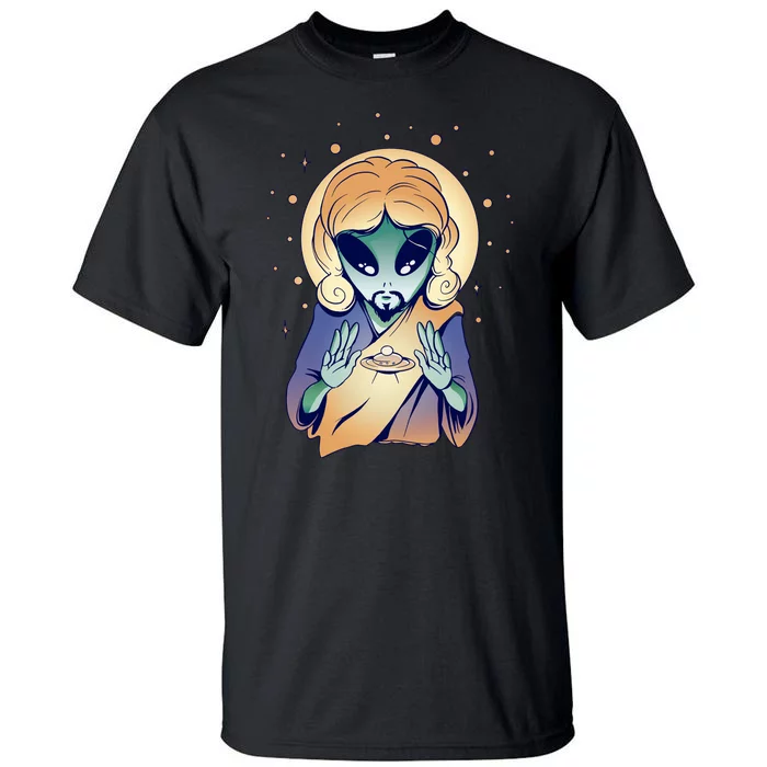 Alien Jesus Space Funny Tall T-Shirt