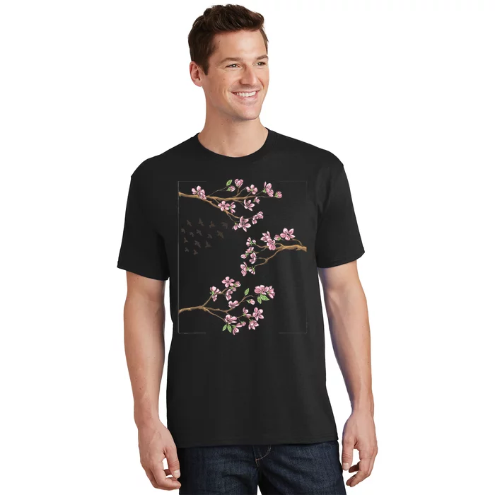 Aesthetic Japanese Style Cherry Blossom Tree Sakura Japan T-Shirt