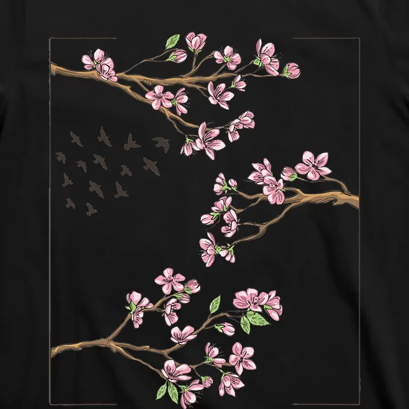 Aesthetic Japanese Style Cherry Blossom Tree Sakura Japan T-Shirt