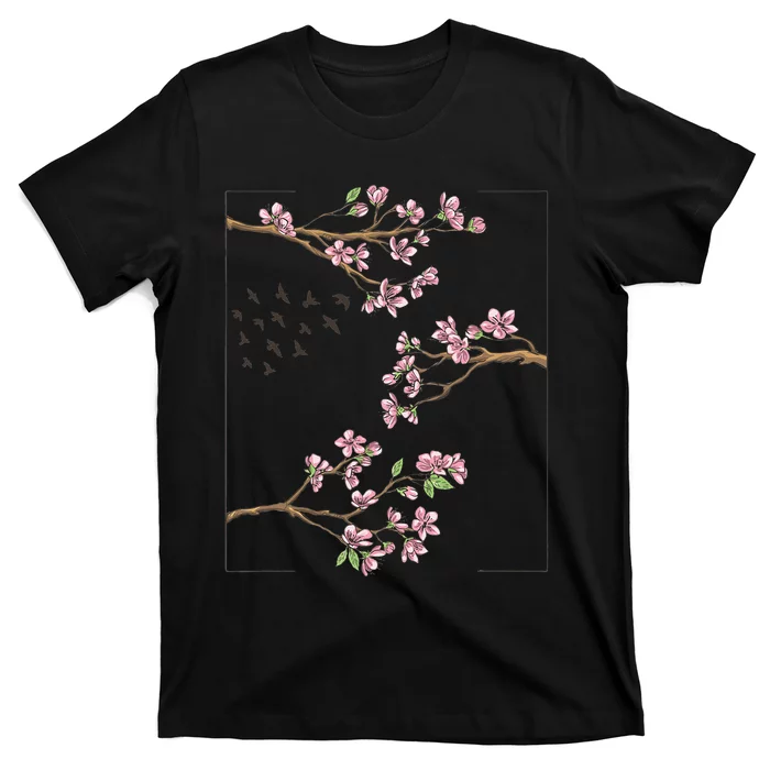 Aesthetic Japanese Style Cherry Blossom Tree Sakura Japan T-Shirt