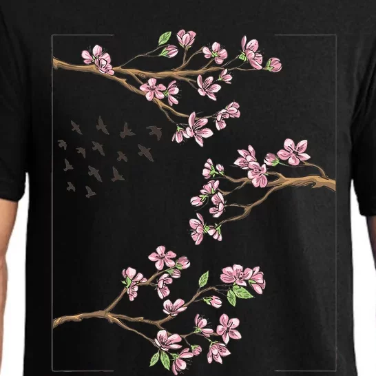 Aesthetic Japanese Style Cherry Blossom Tree Sakura Japan Pajama Set