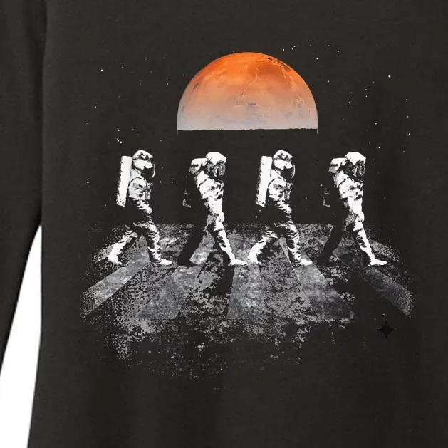 Astronauts Journey To Mars Astronauts In Walking In Space Womens CVC Long Sleeve Shirt