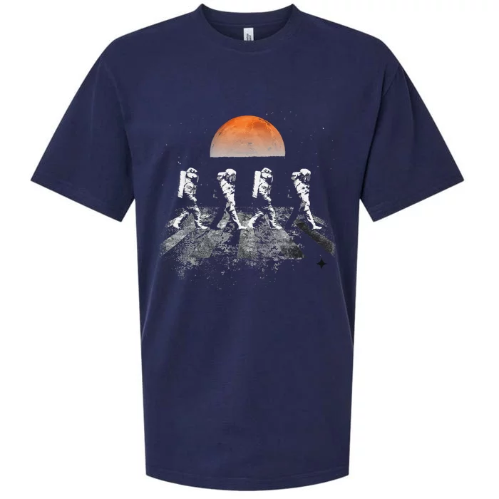 Astronauts Journey To Mars Astronauts In Walking In Space Sueded Cloud Jersey T-Shirt