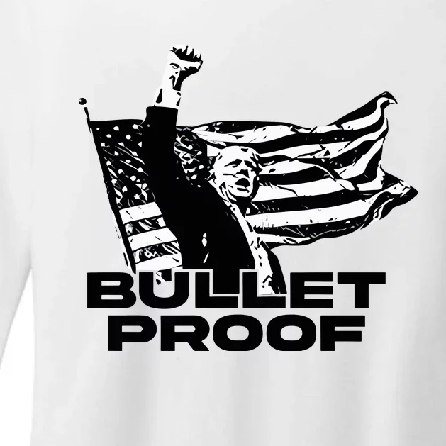 Alex Jones Trump Bulletproof Womens CVC Long Sleeve Shirt