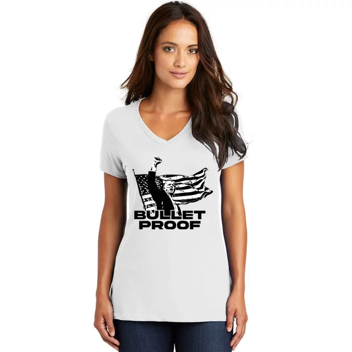 Alex Jones Trump Bulletproof Women's V-Neck T-Shirt