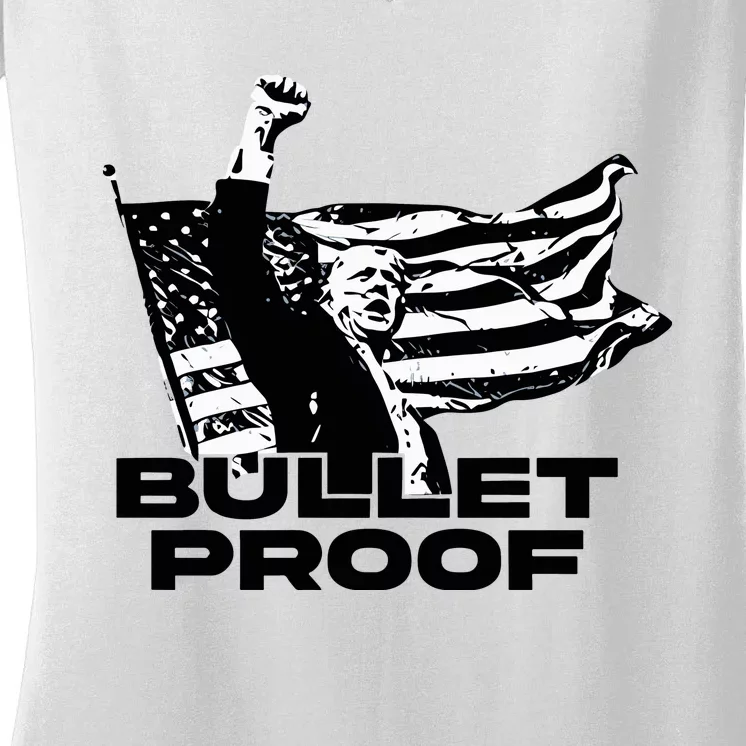 Alex Jones Trump Bulletproof Women's V-Neck T-Shirt