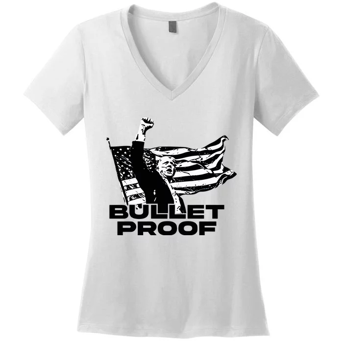 Alex Jones Trump Bulletproof Women's V-Neck T-Shirt