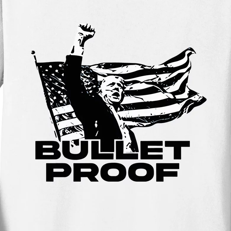 Alex Jones Trump Bulletproof Kids Long Sleeve Shirt